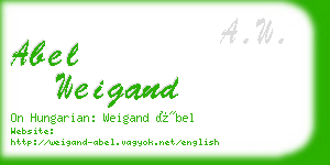 abel weigand business card